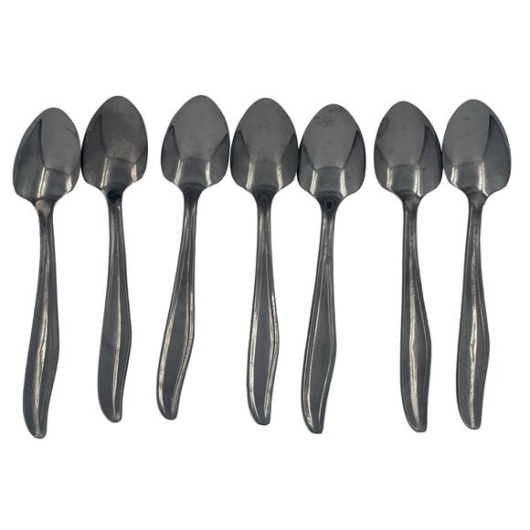 Mar-crest Citation Stainless Atomic  Starburst Flatware Spoons Set Of 7 MCM - Picture 4 of 6